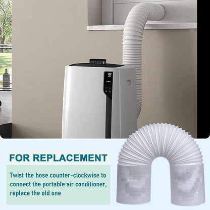 Portable Air Conditioner Hose with 5.9" Diameter & 80" Length Anti-Clockwise Thread, Universal Portable AC Exhaust Hose Air Conditioner Parts & Accessories - Available at All In One Marketplace Canada