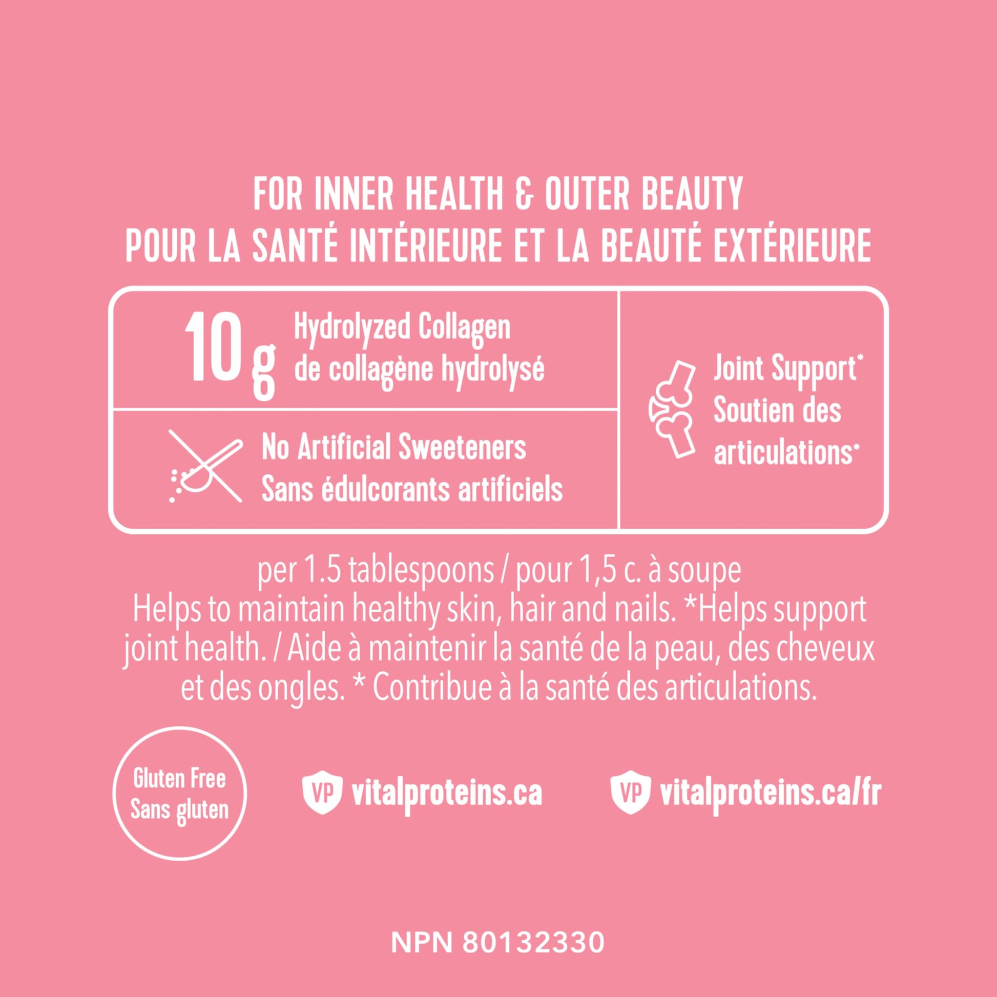 VITAL PROTEINS Beauty Collagen Peptides Strawberry Lemon Powder, Supports Hair, Skin & Nails With Hyaluronic Acid, Biotin & Vitamin C & Helps Form Collagen & Reduce Joint Pain Associated With Osteoarthritis, 201 g - Available at All In One Marketplace Canada