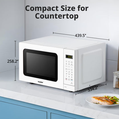 COMFEE' Countertop Microwave Oven, 0.7 Cu. Ft., 700W, White COMFEE'