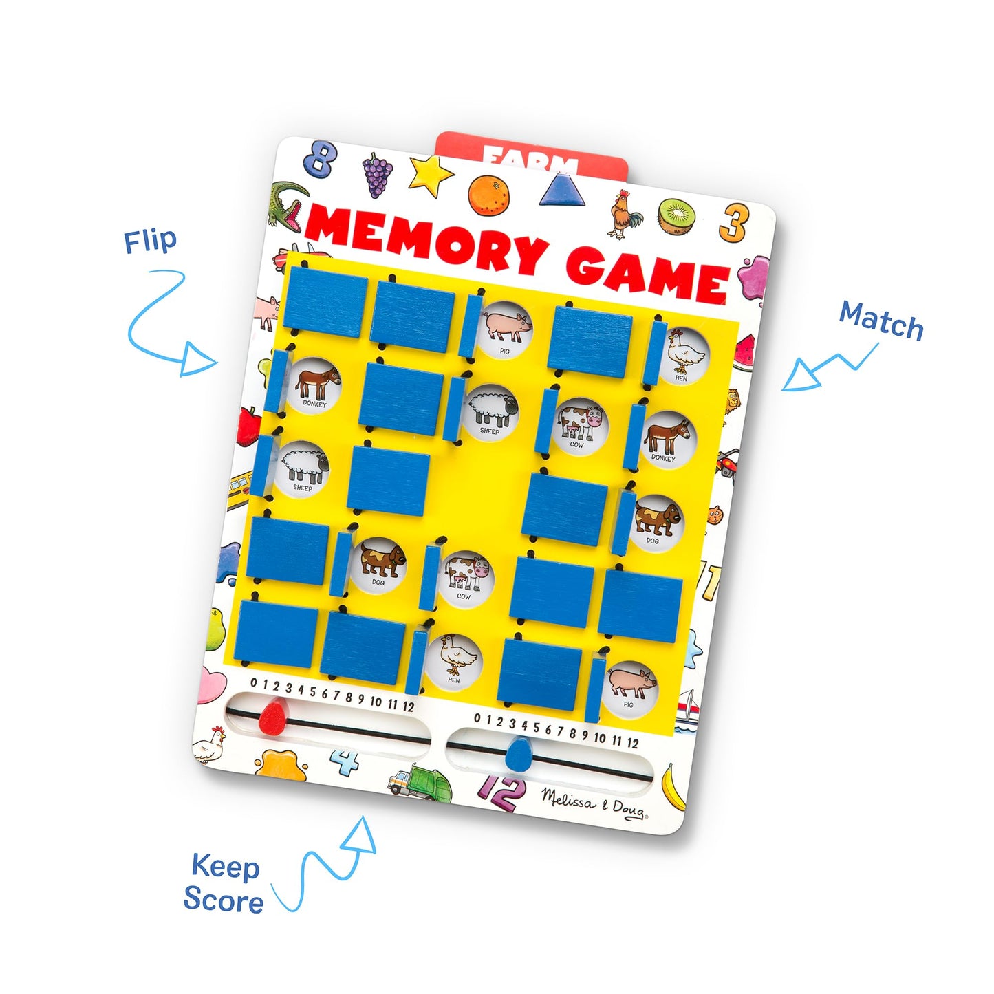 Melissa & Doug Flip-to-Win Portable Wooden Travel Memory Game 🍁 All In One Marketplace Canada