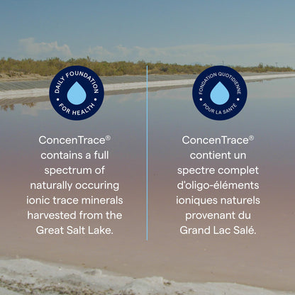 Trace Minerals ConcenTrace Drops | 60 ML | Full Spectrum Minerals | Ionic Liquid Magnesium, Chloride, Potassium | Low Sodium | Energy, Electrolytes, Hydration Trace Minerals