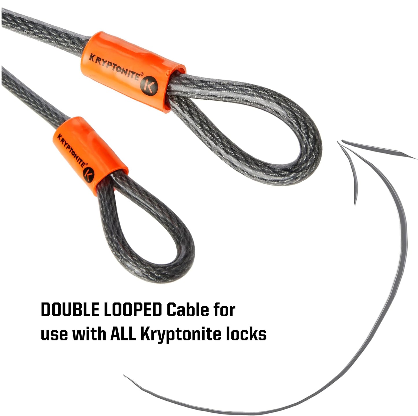 Kryptonite 720018210610 KryptoFlex 3/8-Inch x 7-Feet 1007 Double Loop Security Cable Kryptonite