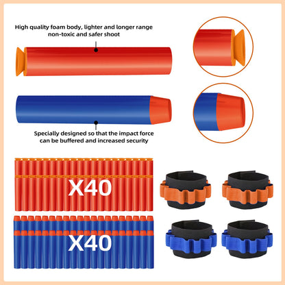 Kasebro 4 Pack Blaster Set for Kids Team Battle with 80 Darts & Wrist Bands 🍁 All In One Marketplace Canada