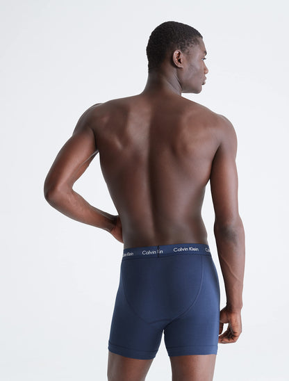 Calvin Klein Men's Cotton Stretch 7-Pack Boxer Brief, 3 Black, 2 Blue Shadow, 2 Cobalt Water, Large 🍁 All In One Marketplace Canada