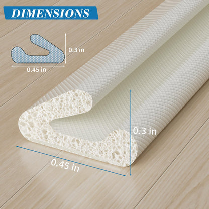 19.7FT V Shape Small Foam Weather Stripping Door Frame Seal Strip White 🍁 All In One Marketplace Canada