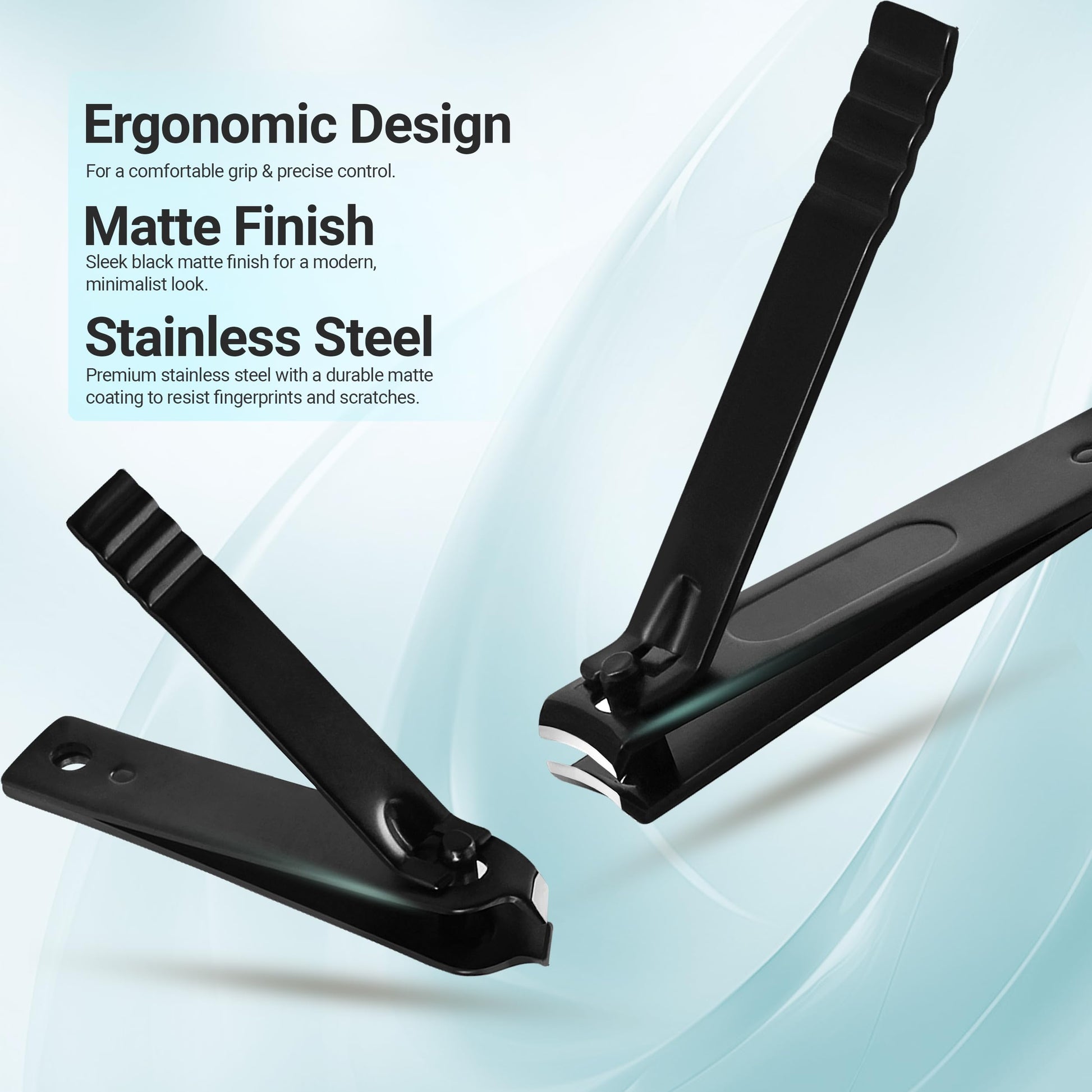 Utopia Care - 15 in 1 Stainless Steel Professional Manicure Pedicure Set Nail Clippers Kit – Portable Travel Grooming Kit - Facial, Cuticle and Nail Care for Men and Women (Black) - Available at All In One Marketplace Canada