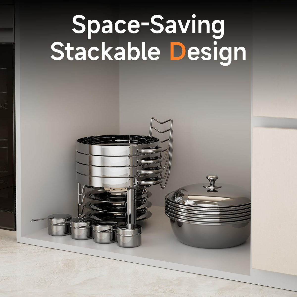Chafing Dishes for Buffet, 4 Pack 5QT Round Stainless Steel Chafing Dish Set for Home Parties, Christmas Gatherings, Catering Events Complete Buffet Warmer Set (Silver, 4PACK) 🍁 All In One Marketplace Canada
