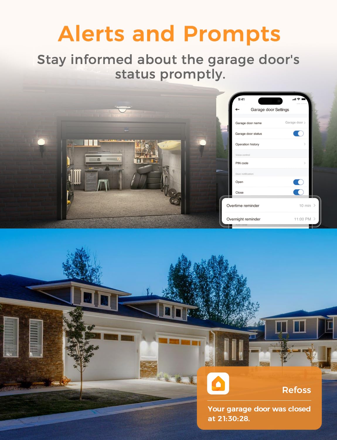 Refoss Smart Wi-Fi Garage Door Opener, Apple HomeKit Supported Refoss