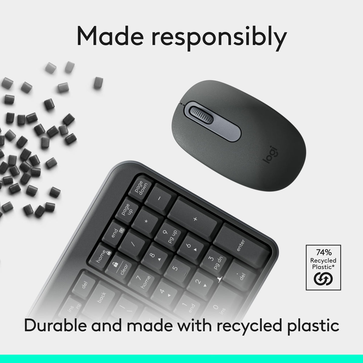 Logitech MK250 Wireless Bluetooth Keyboard and Mouse Combo - Graphite