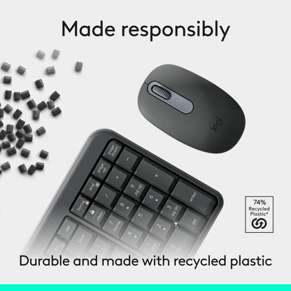 Logitech MK250 Wireless Bluetooth Keyboard and Mouse Combo - Graphite