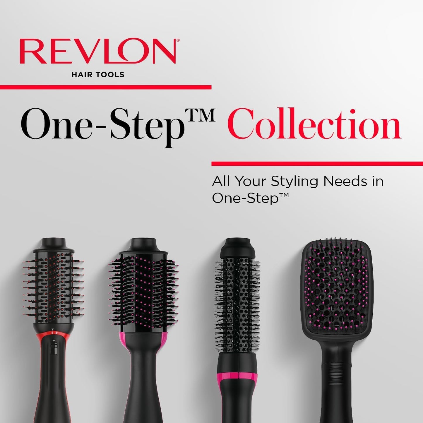 Revlon RVDR5298F One-Step Volumizer PLUS, Tourmaline Ionic Technology, Ionic Hair Dryer, Hot Air Brush, Less Frizz, 4 Heat/Speed Settings, Travel Friendly, Black - Available at All In One Marketplace Canada