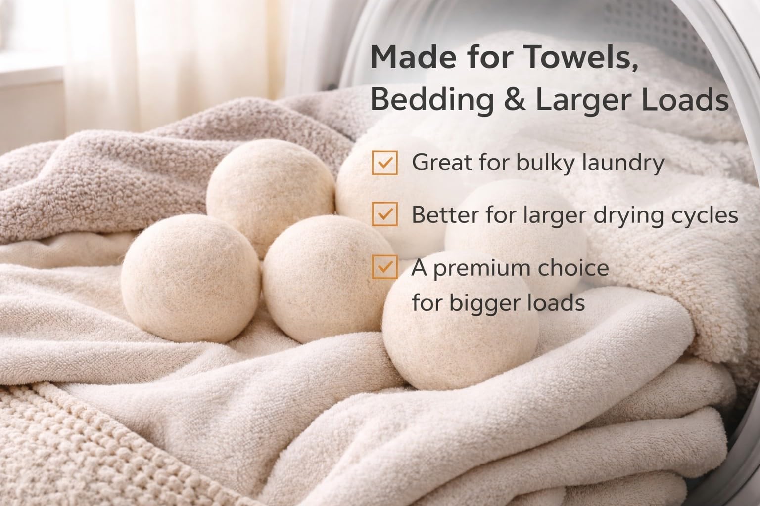 Updated Version(Made of The Latest Shearing) Wool Dryer Balls Pack of 6 XL,Premium Reusable New Zealand Natural Fabric Softener,Saves Drying Time, Handmade Dryer Balls… - Available at All In One Marketplace Canada
