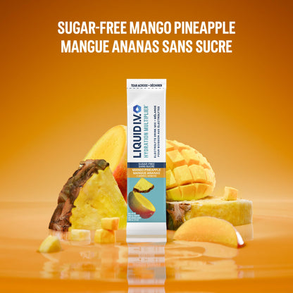 Liquid I.V. - Hydration Multiplier Electrolyte Drink Mix for Everyday - Hydration with Mango Pineapple flavour and Zero Sugar (18 sticks)