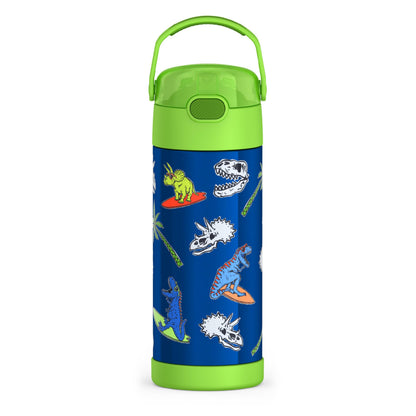 THERMOS FUNTAINER Water Bottle with Straw, 14oz, Daring Dinos