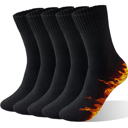 VoJoPi 5 Pairs Thermal Mens Socks Warm Wool Winter Thick Crew Socks for Men 🍁 All In One Marketplace Canada