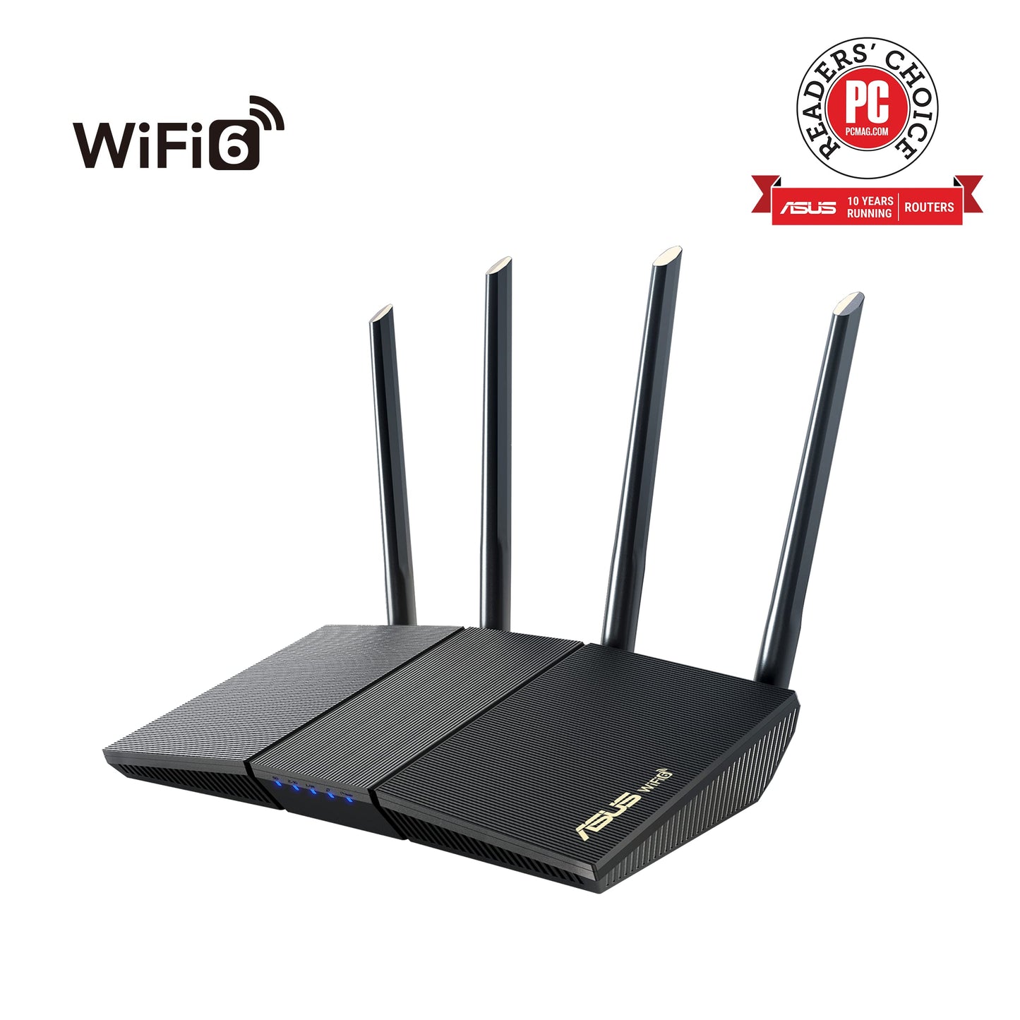 ASUS RT-AX1800S Dual Band WiFi 6 Extendable Router, Subscription-Free Network Security, Parental Control, Built-in VPN, AiMesh Compatible, Gaming & Streaming, Smart Home Asus