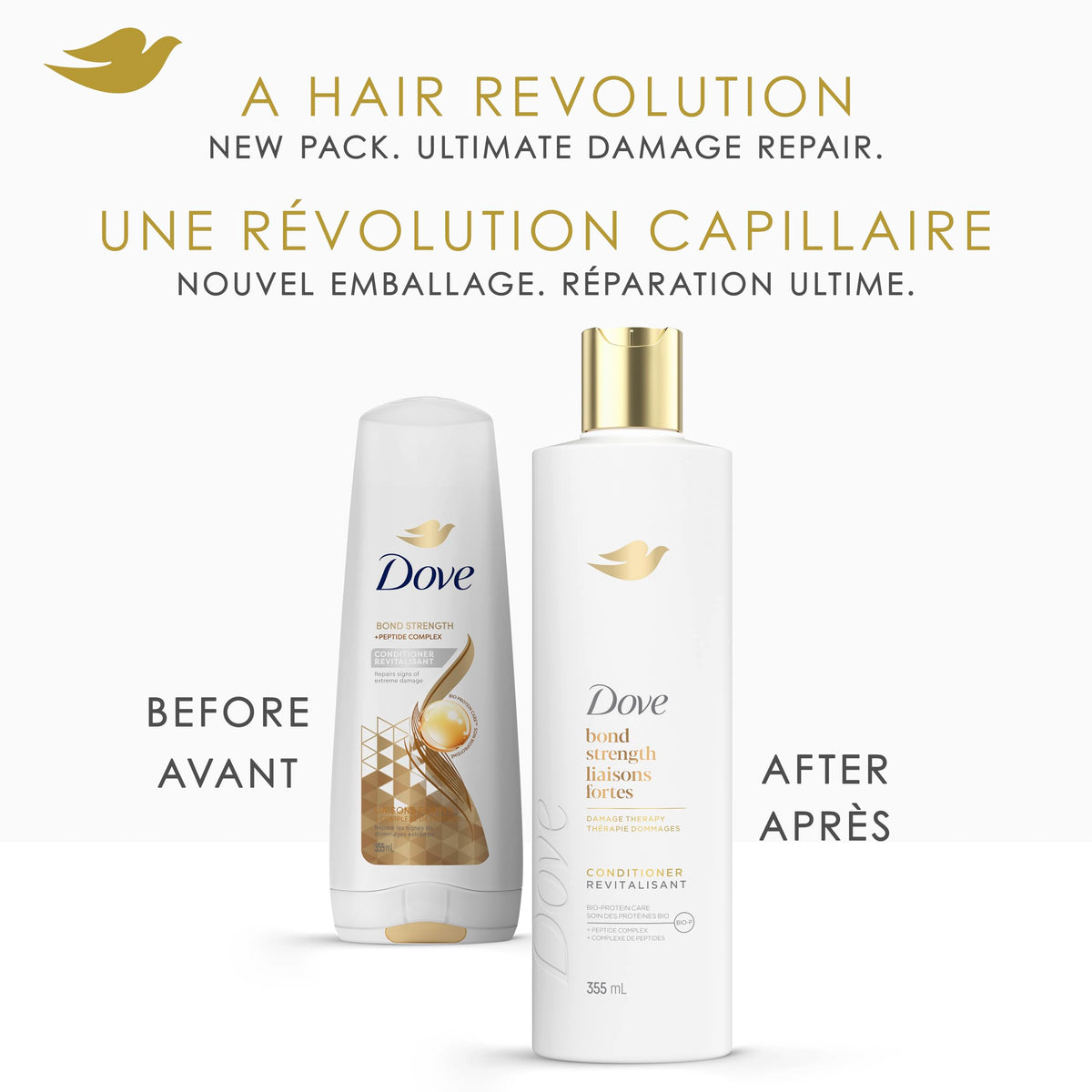 Dove Bond Strength Damage Therapy Shampoo & Conditioner, 355mL, 4-Pack