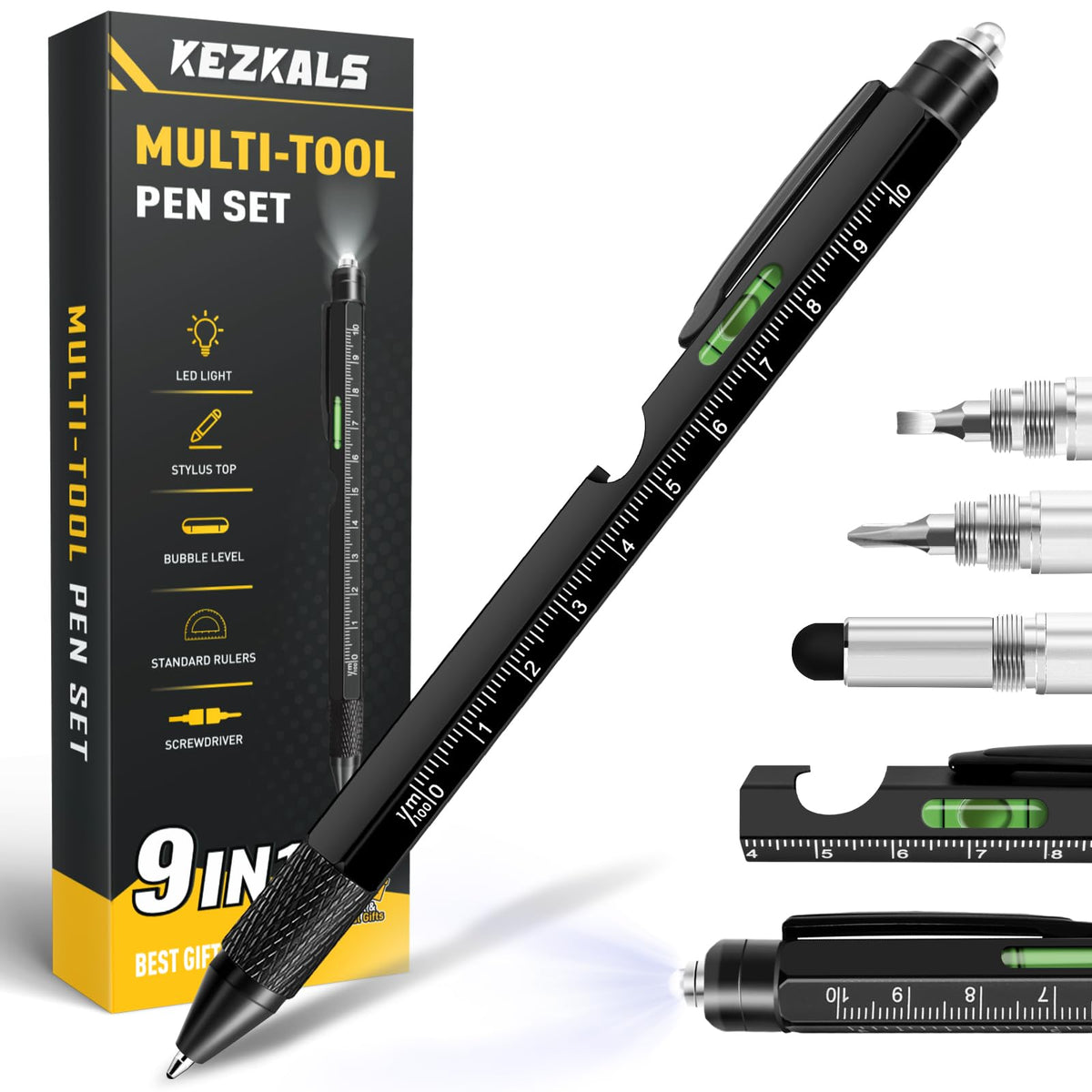 KEZKALS Gifts for Men 9 in 1 Multitool Pen Stocking Stuffers for Men Adults 🍁 All In One Marketplace Canada