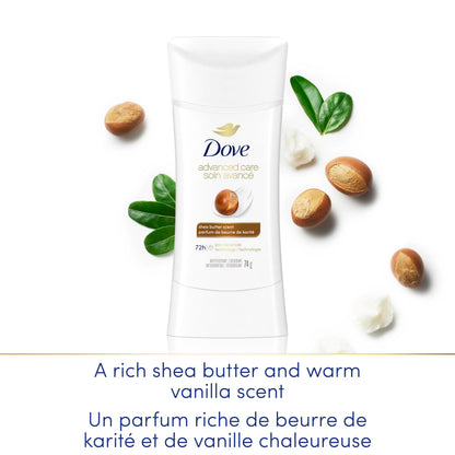 Dove Advanced Care Antiperspirant Stick for women Shea Butter for 48-Hour Protection, Cruelty-Free Women's Antiperspirant, 74g (Pack of 3) - Available at All In One Marketplace Canada