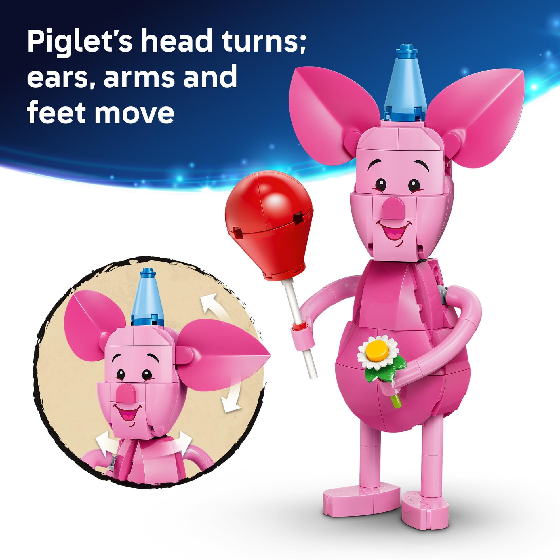 LEGO Disney Piglet's Birthday Fun Building Toy - Winnie The Pooh Toy for Girls & Boys, Ages 9+ - Gift for Birthdays - Kids Room Decor - 43305 LEGO