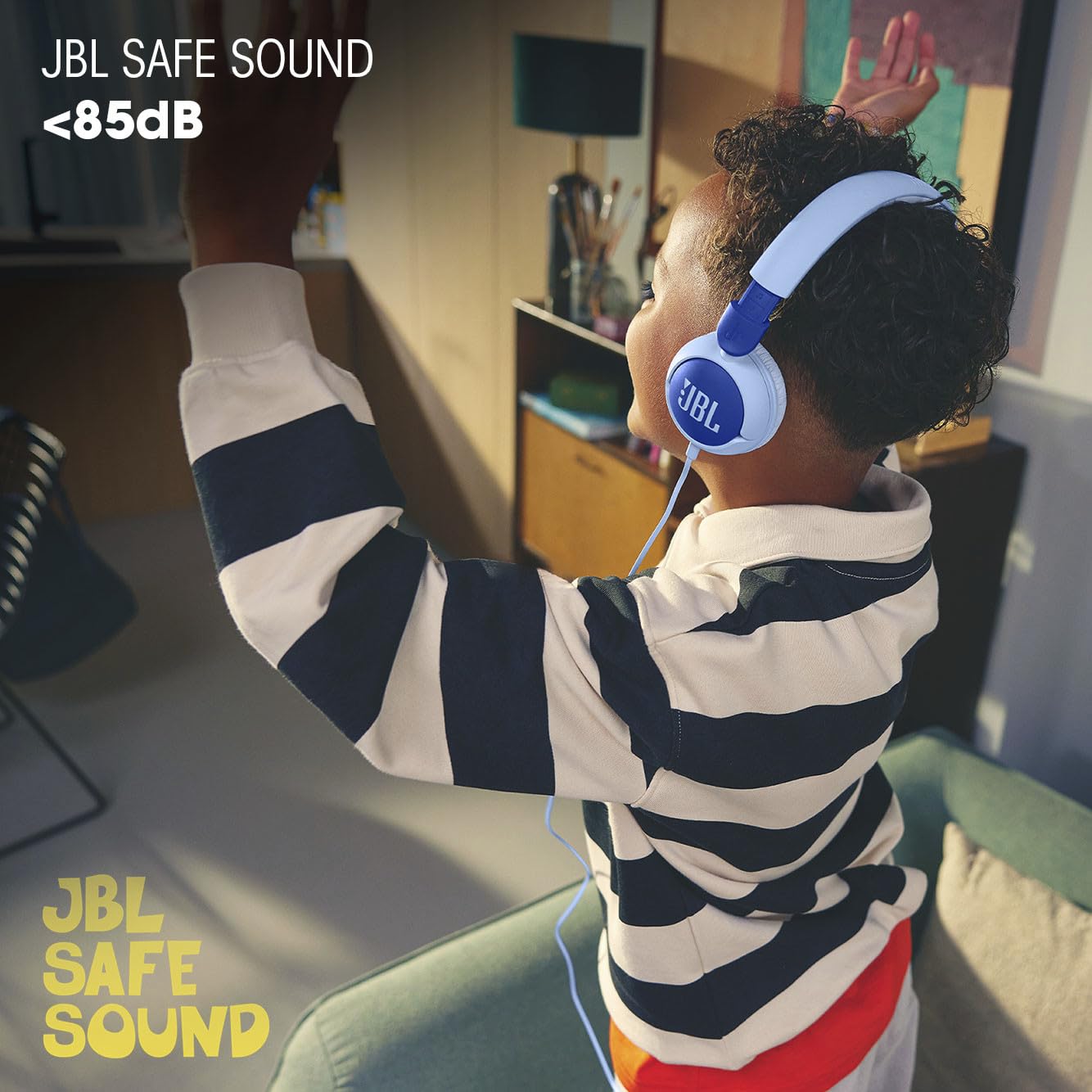 JBL Junior 320 - Wired on-Ear Kids Headphones - Blue