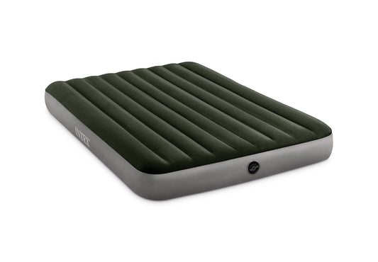 INTEX 64779E Dura-Beam Standard Prestige Air Mattress: Fiber-Tech – Queen Size – 10in Bed Height – 600lb Weight Capacity – Pump Included
