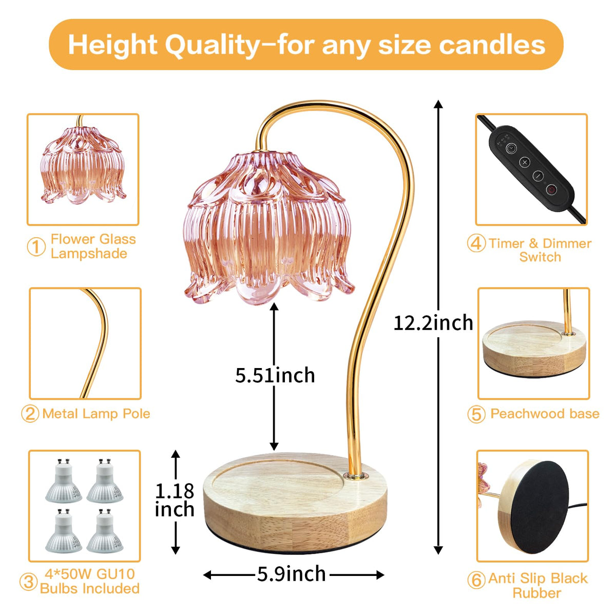SupBri Candle Warmer Lamp with Timer, Christmas Birthday Gifts for Women 🍁 All In One Marketplace Canada