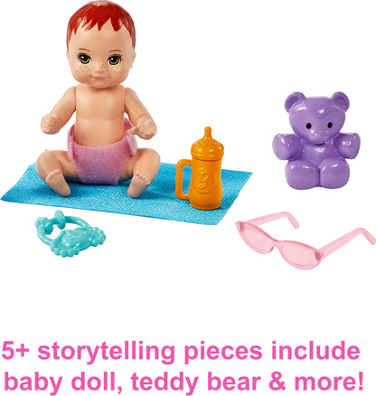 Barbie Skipper Babysitters, Inc. Playset with Skipper Babysitter Doll (Brunette), Stroller, Baby Doll & 5 Accessories, Toy for 3 Year Olds & Up - Available at All In One Marketplace Canada