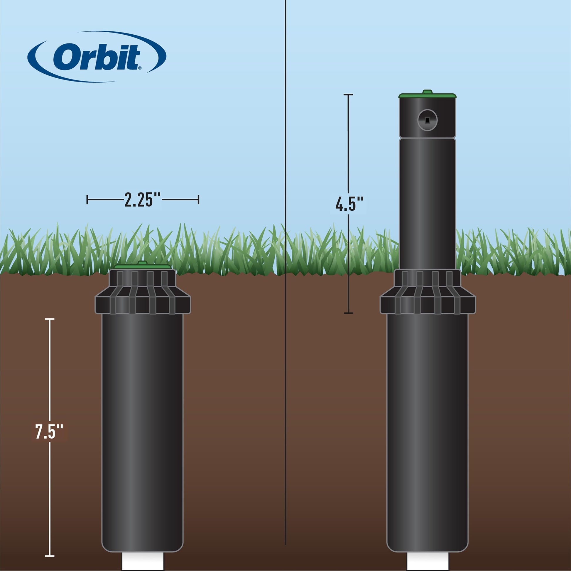 Orbit WaterMaster Voyager II Professional Pop-Up Gear Drive Orbit