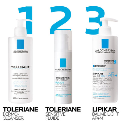 La Roche-Posay Face Moisturizer for Oily, Sensitive Skin, Toleriane Sensitive Fluid Hydrating Gel Cream with Niacinamide & Ceramides, Alcohol Free, Fragrance Free & Recommended by Dermatologists, 40mL