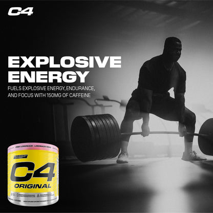 Cellucor C4 Original Pre Workout Powder - Sugar Free Preworkout Energy for Men & Women - 150mg Caffeine, Beta Alanine, Creatine - Pink Lemonade, 30 Servings Cellucor