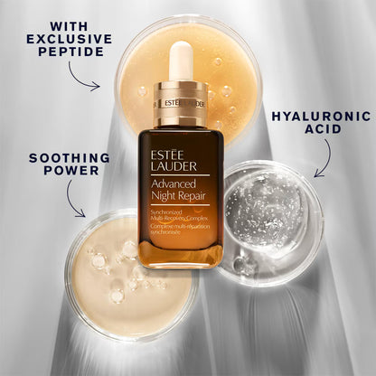 Estée Lauder Advanced Night Repair Serum Synchronized Multi-Recovery Complex with Hyaluronic Acid & Peptides, Travel Size, 7 ml