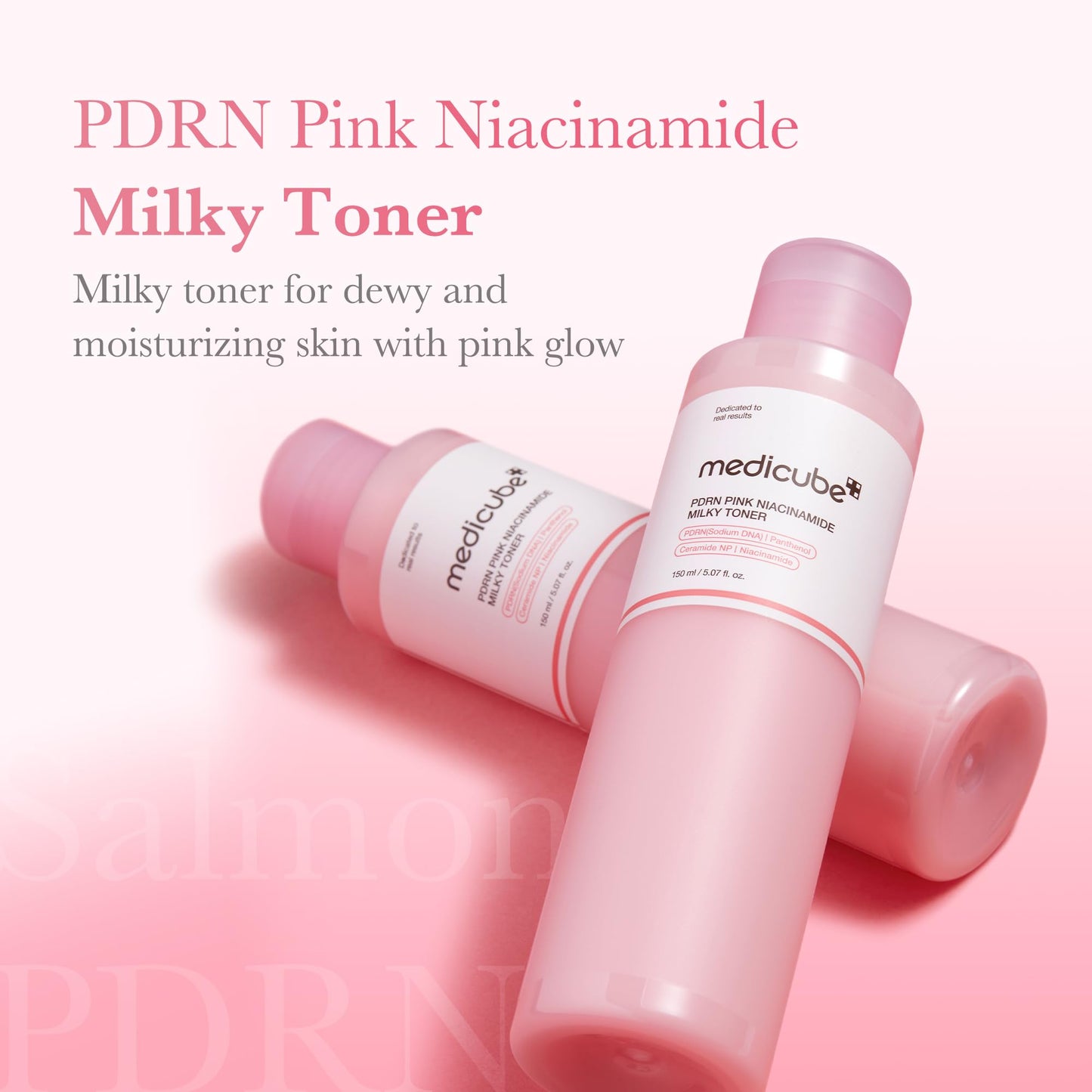 medicube PDRN Pink Niacinamide Milky Toner for Hydrating, Moisturizing, Soothing, Ceramide, Peptide, Glass Glow Skin, Korean Skincare | 150ml 5.07 fl. Oz. - Available at All In One Marketplace Canada