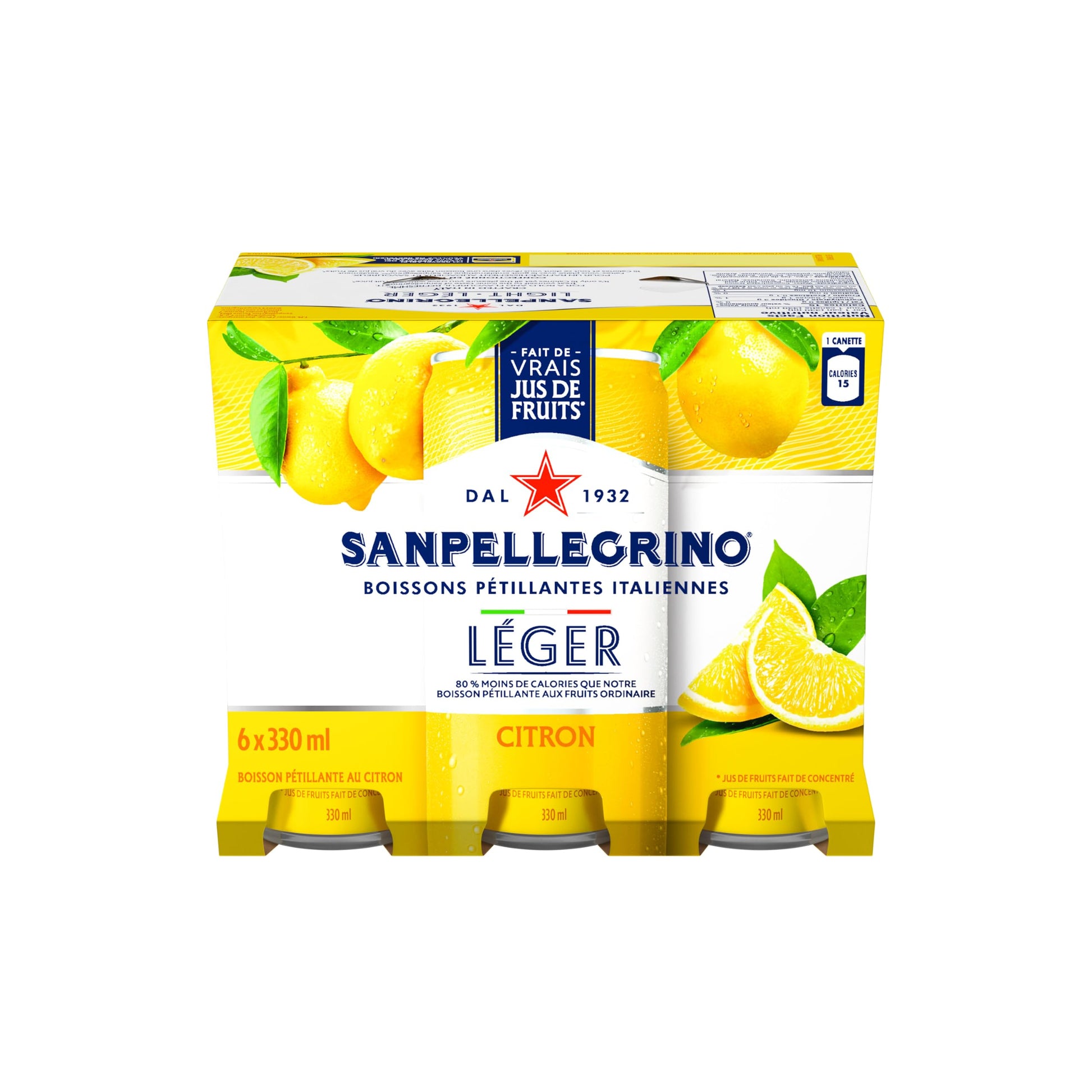 San Pellegrino Light Lemon, Sparkling Fruit Beverage, 24 x 330ml San Pellegrino