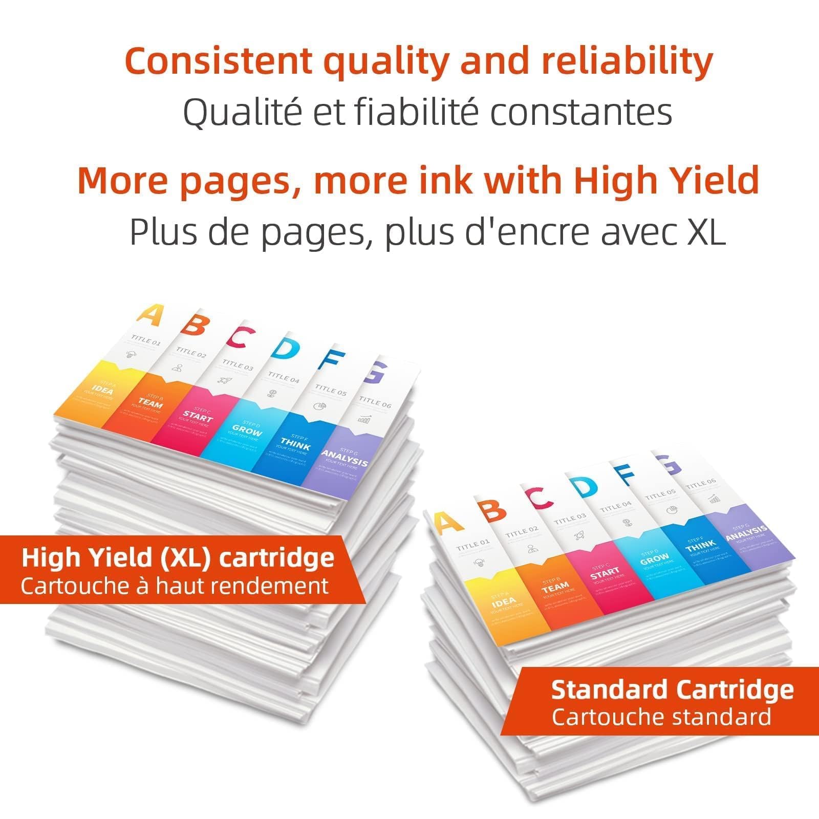 PG-275 XL/CL-276 XL High Yield Compatible for Canon 275 276 XL Ink Cartridges Replacement for Canon Printer Ink 275 276 Compatible for Canon Pixma TS3720 TR4720 TR4700 TR4723 TR4722 TS3500 Printer