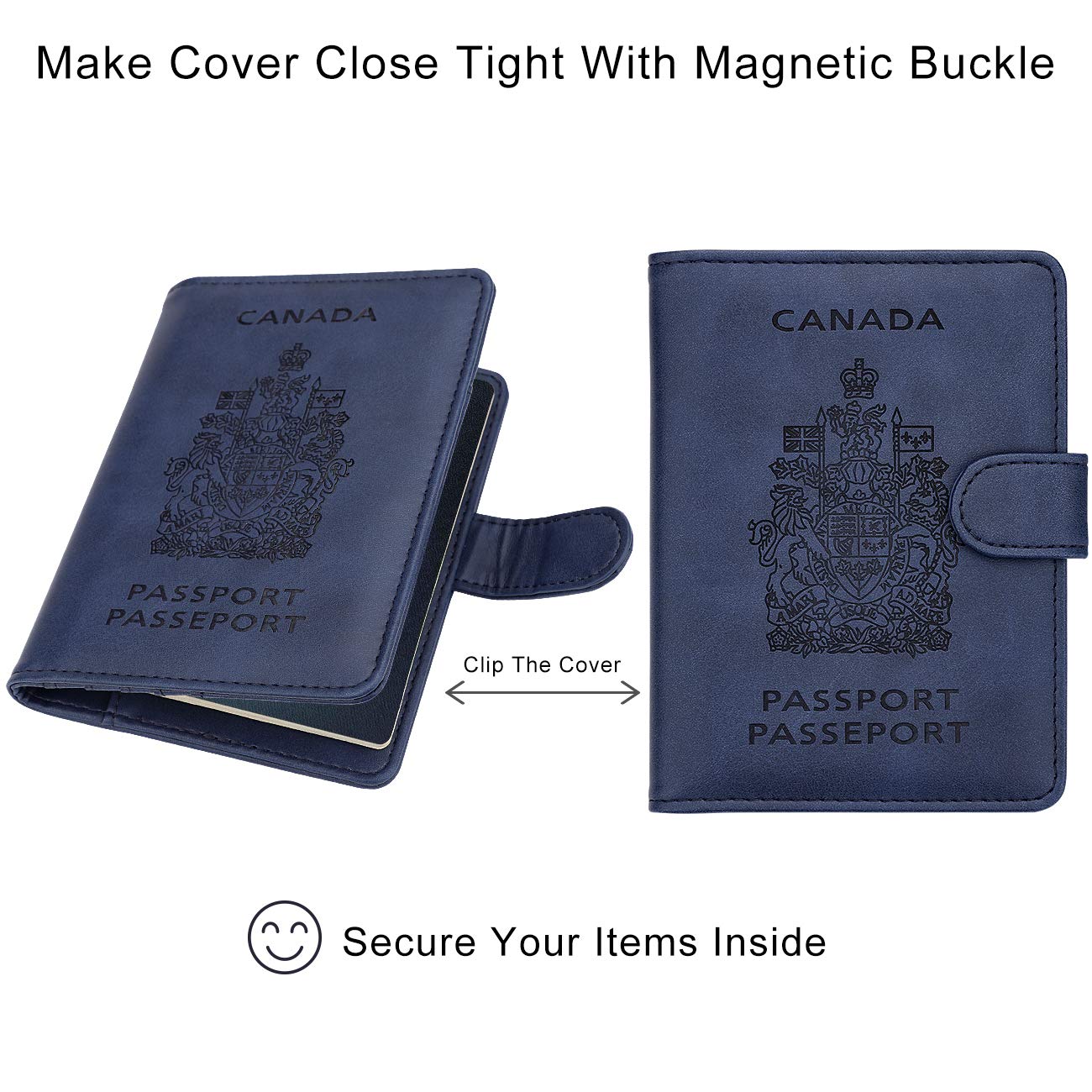 WALNEW RFID Blocking Passport Holder Travel Wallet Cover Case - Available at All In One Marketplace Canada