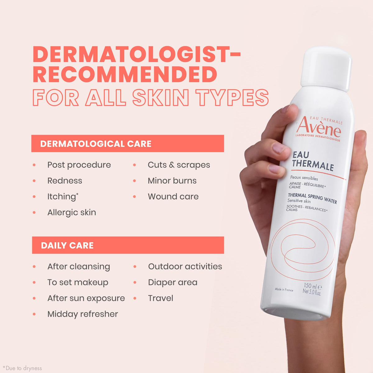 Eau Thermale Avene thermal spring water soothing facial mist, 150ml