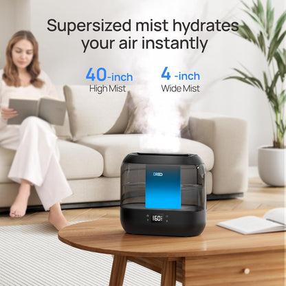 DREO Smart Humidifiers for Bedroom, Top Fill 4L Supersized Cool Mist Humidifier with Nightlight, 36H Runtime, Touch/APP/Voice Control, Quiet Ultrasonic Humidifiers for Large Room, Baby, Plants - Available at All In One Marketplace Canada