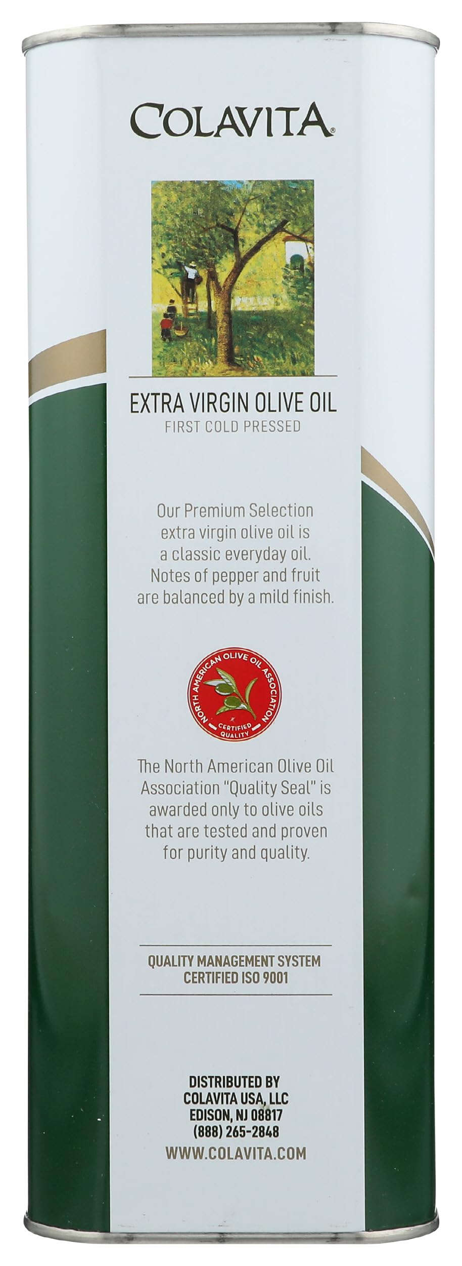 Colavita Premium Selection Extra Virgin Olive Oil, Tin, 3 Litres 🍁 All In One Marketplace Canada
