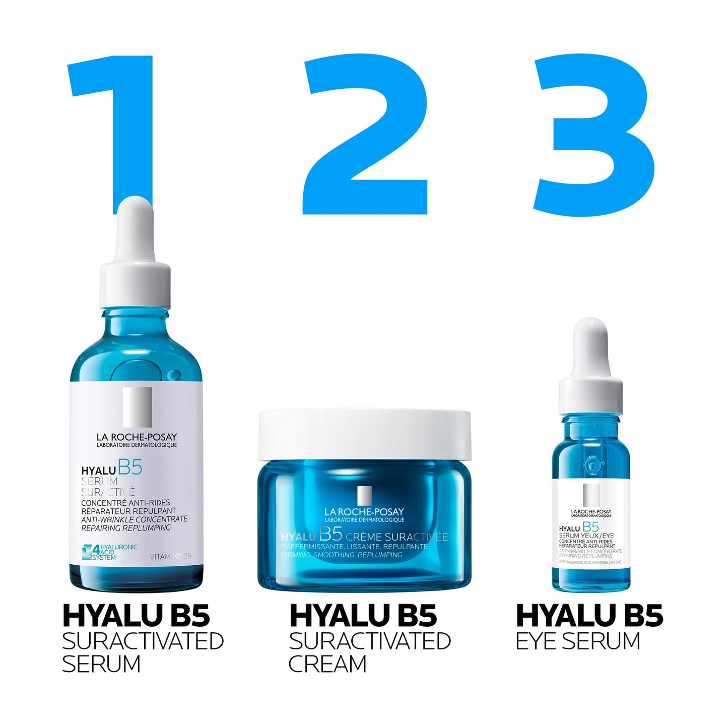 La Roche-Posay Hyalu B5 Face Cream, Anti-Wrinkle Firming Face Moisturizer for All Skin Types, with 3 Forms of Hyaluronic Acid, Vitamin B5 and Ectoin, Recommended by Dermatologists, 50mL La Roche-Posay