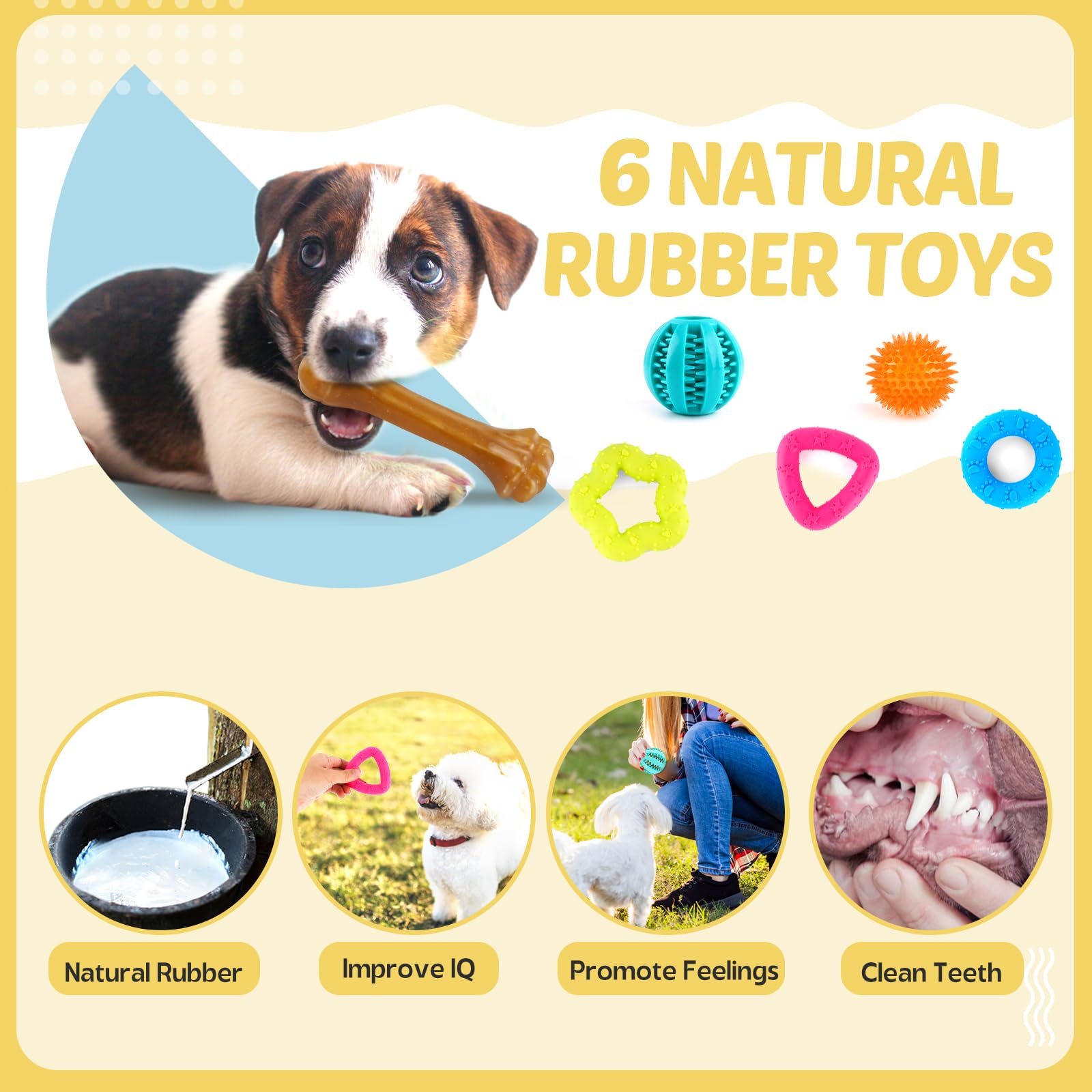 Puppy Toys 21 Pack, Small Dog Chew Toys with Rope Toys for Teething Pet Cute Squeak Toy with Treating Ball for Puppy, Small Dogs - Available at All In One Marketplace Canada