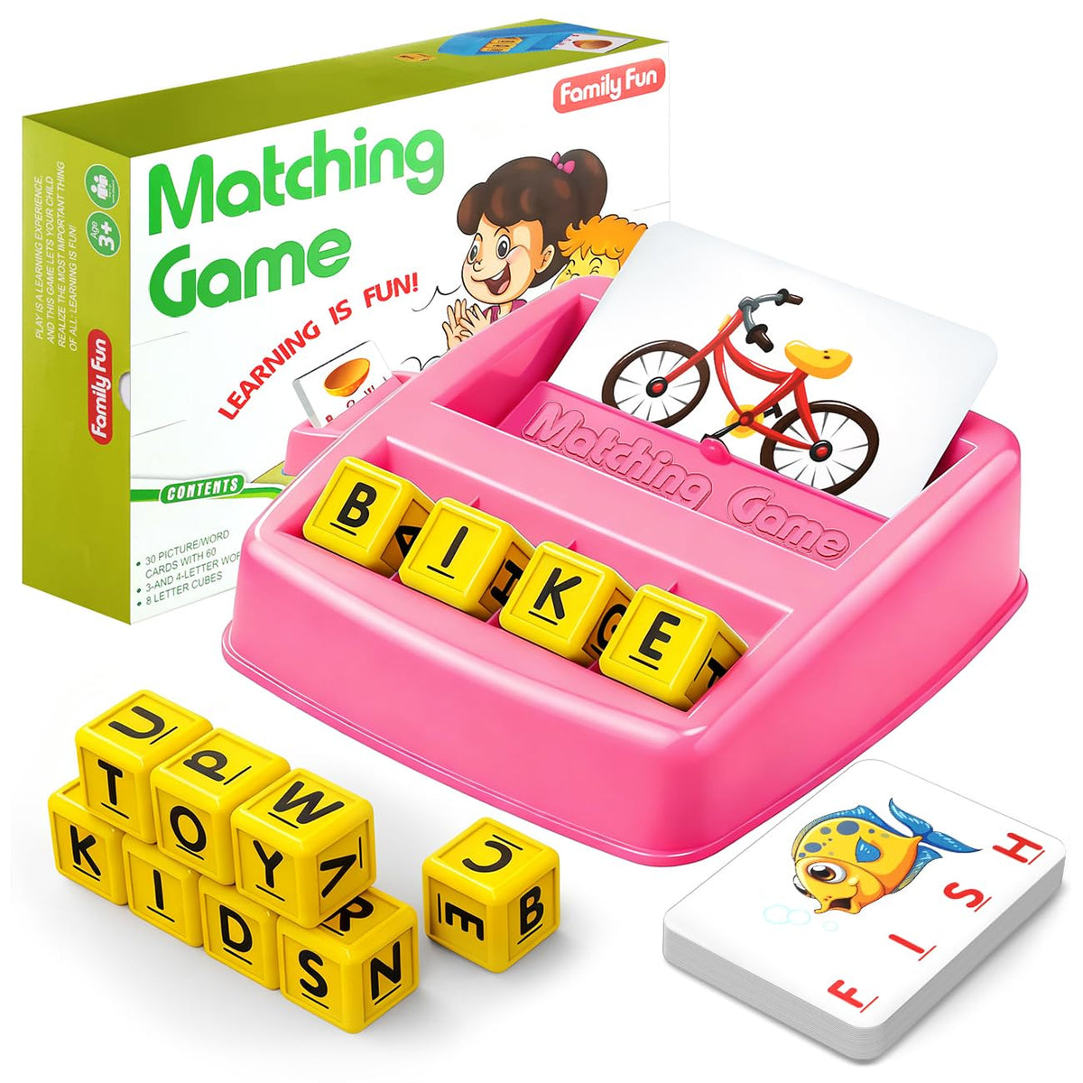 HahaGift Educational Toys for 2-5 Year Old Girl Gifts, Matching Letter Learning Games Activities, Christmas Birthday Gift for Toddler Kids Age 2 3 4 5 Year Olds Girls 🍁 All In One Marketplace Canada