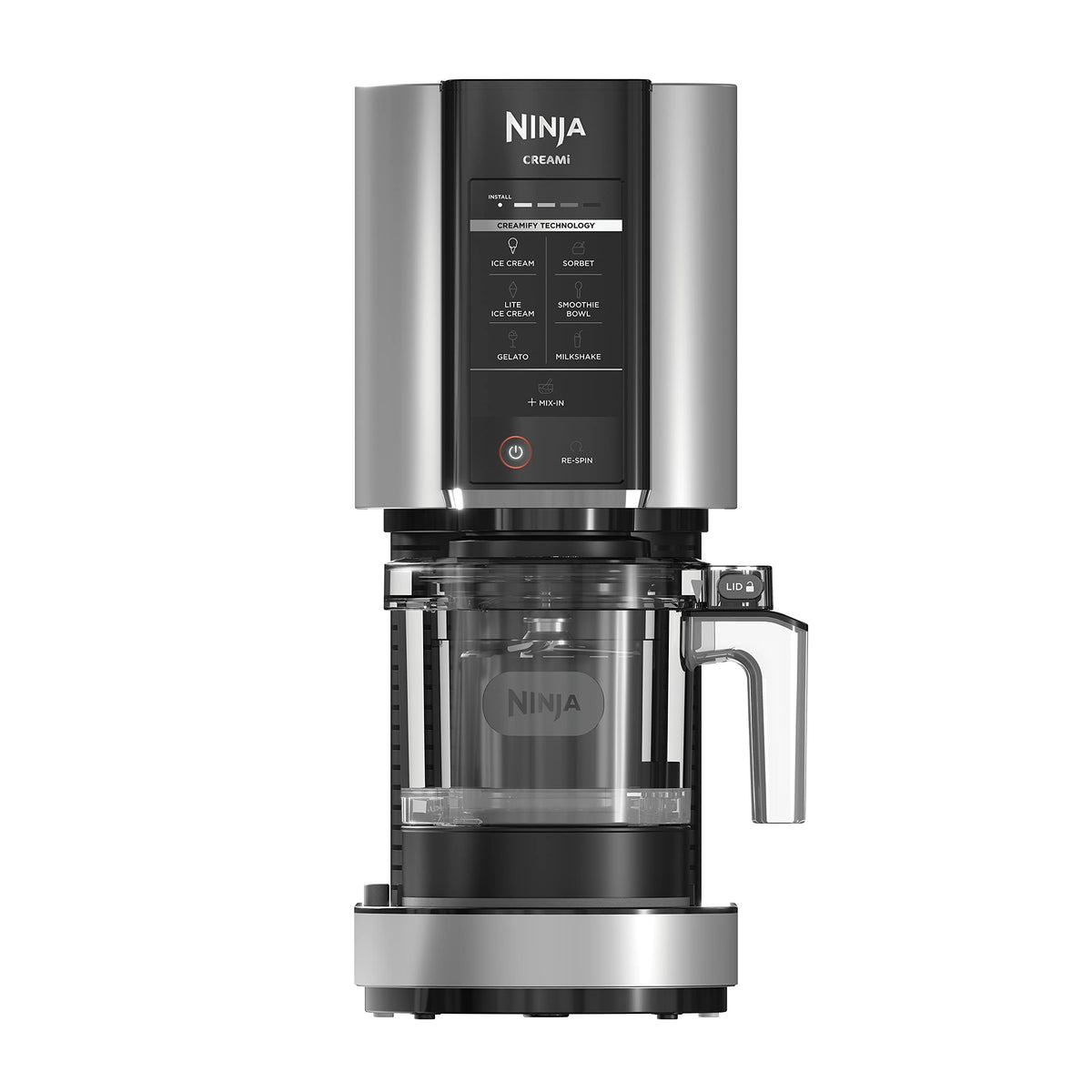 Ninja NC301C, CREAMi Ice Cream, Gelato, Milkshake, Sorbet, Smoothie Bowl, and Lite Ice Cream Maker, 7 One-Touch Programs (Canadian Version), 16oz