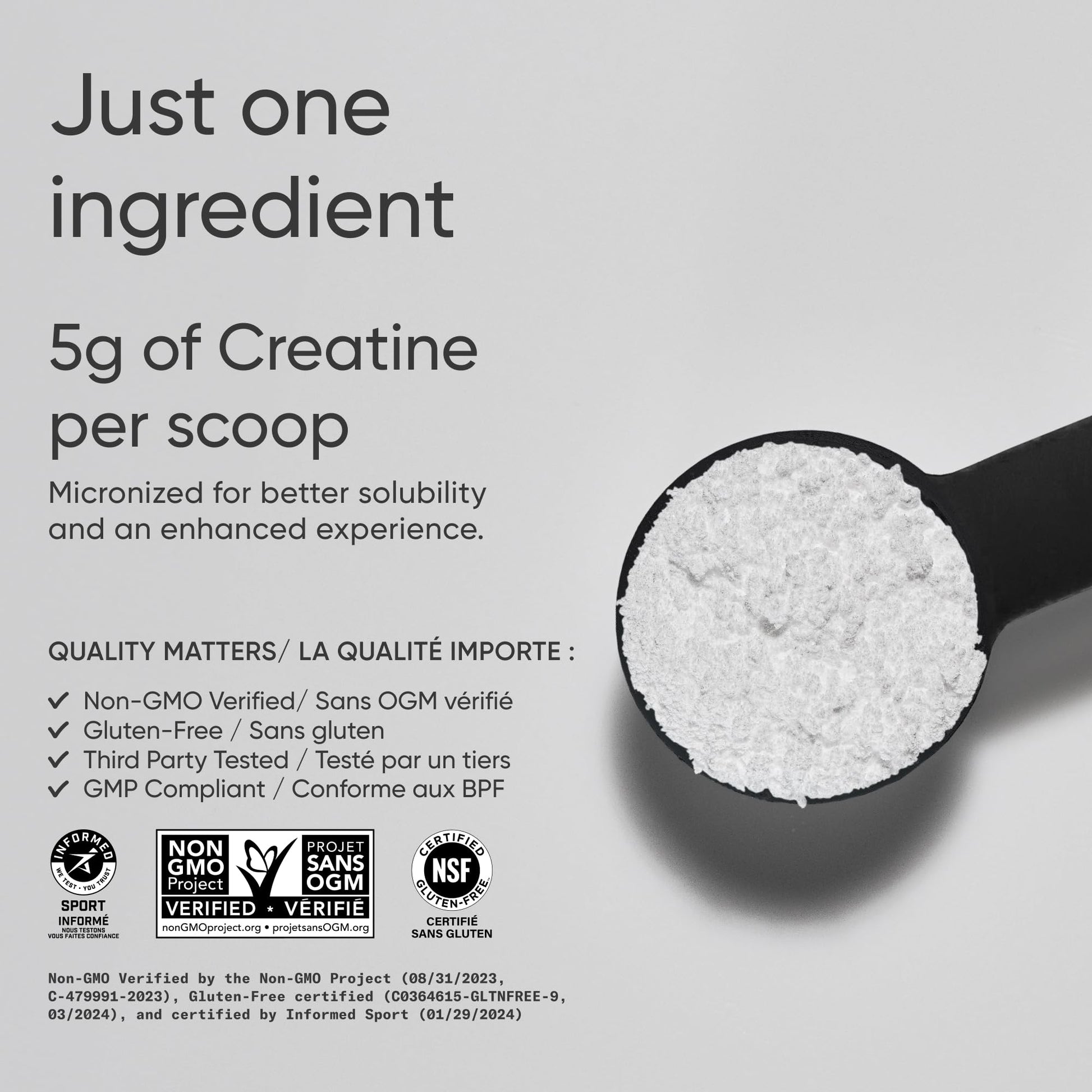 Sports Research® Creatine Monohydrate - Pure Micronized Creatine Monohydrate Powder - Improves strength, power, and performance for Women and Men | Non-GMO 60 Servings