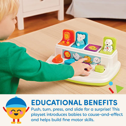 Battat Pop-Up Toy, Pop-Up Pals Cause-and-Effect Animal Toy, Toddler, 4 Pals 🍁 All In One Marketplace Canada