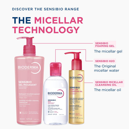 Bioderma Sensibio Foaming Gel Gentle Face Cleanser, Cleansing and Makeup Removing Refreshing Feeling for Sensitive Skin, Unscented, 16.9 Fl Oz - Available at All In One Marketplace Canada