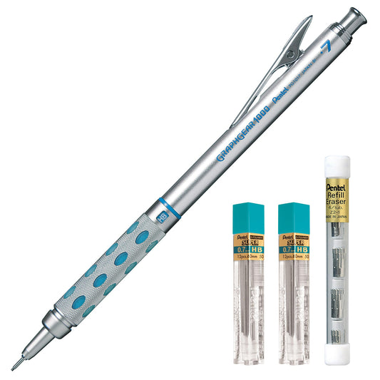 Pentel GraphGear 1000 Mechanical Drafting Pencil, 0.7mm, Leads + Erasers 🍁 All In One Marketplace Canada