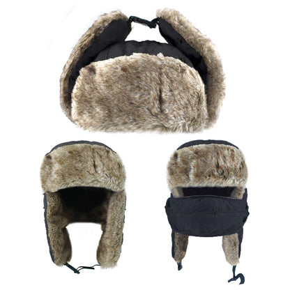 BROTOU Winter Trapper Hat for Men and Women, Warm Windproof Skiing Hats with Ear Flap and Mask (Dark Black) 🍁 All In One Marketplace Canada