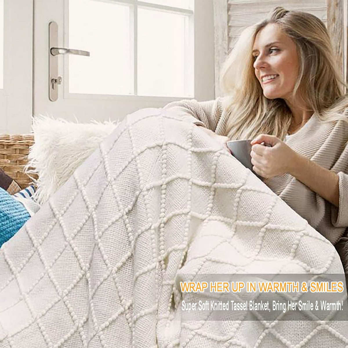Cozy Blanket Gift Basket for Women, Sunflower Set Gift Box for Her 🍁 All In One Marketplace Canada