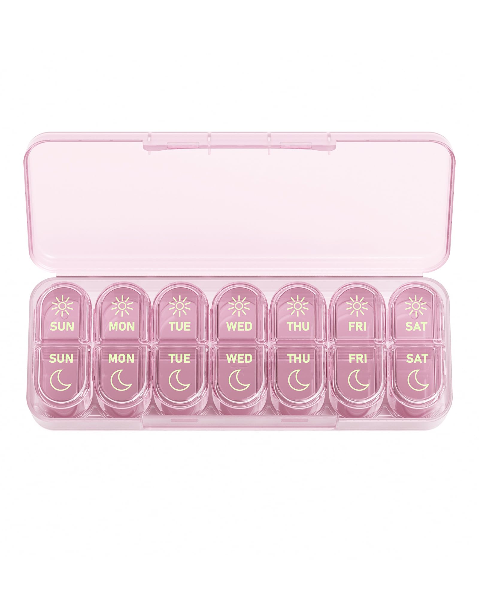 Daviky Weekly Pill Organizer 2 Times a Day, 7-Day AM PM Medicine Case, Travel-Friendly Pill Box for Fish Oils, Vitamins & Supplements - Available at All In One Marketplace Canada